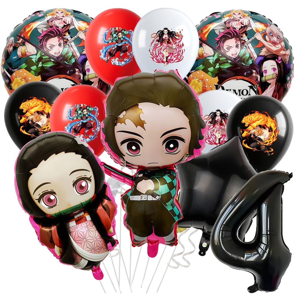 Anime Demon Birthday Party Decoration Disposable Tableware Plate Tablecloth Cup Napkin Baby Shower kids Party Favors Supplies