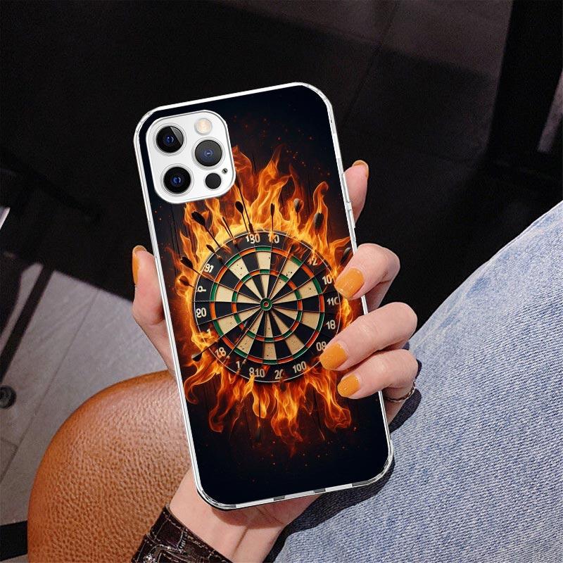 Darts Aesthetics Wire Target Phone Case For iPhone 13 12 Mini 11 Pro Max XS XR X SE 7 8 Plus 5S 5 6S 6 Gift Print Cover Fundas