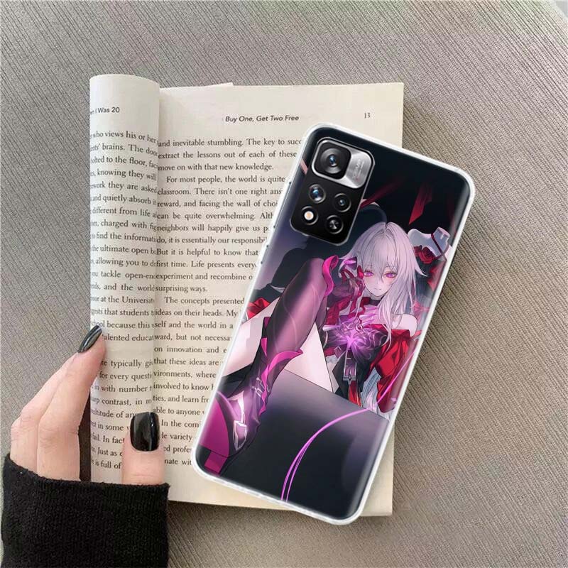 Чехол для телефона Honkai Impact 3rd Для Redmi Note 13 12 Pro Plus 14 15 Pro 5G 11 11T 11E 11S 10 Pro 10S 9 9S Чехол Cell Прозрачный ТПУ Capa