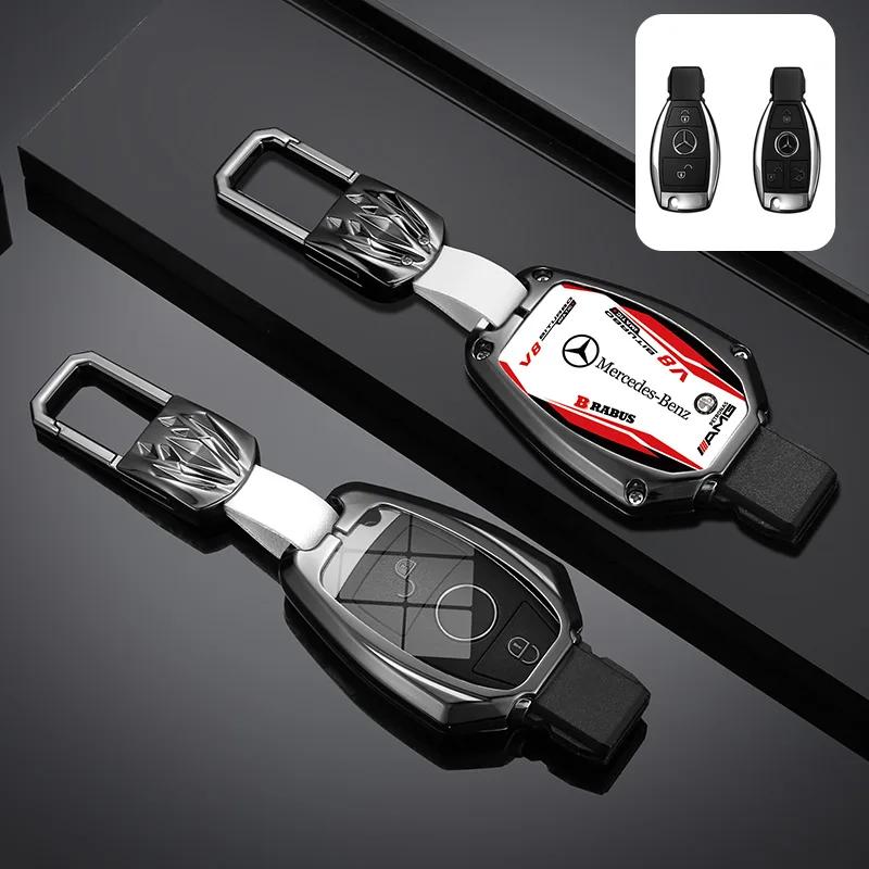 CQZ1 Car Racing Style Design Key Case Cover Shell Auto Accessory For Mercedes Benz A B C S Class AMG GLA CLA GLC W176 W221 W204 W205