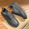 Модный классический бренд Мужская кожаная повседневная обувь Толстая подошва Износостойкая Уличная обувь Оксфорды Модная мужская спортивная обувь
