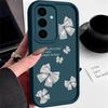 Мягкий матовый чехол TPU с принтом банта для Samsung S25 Ultra S24 FE S23 Plus A16 A56 A55 A36 A06 A26 A15 A35 A05, защитный противоударный чехол для телефона