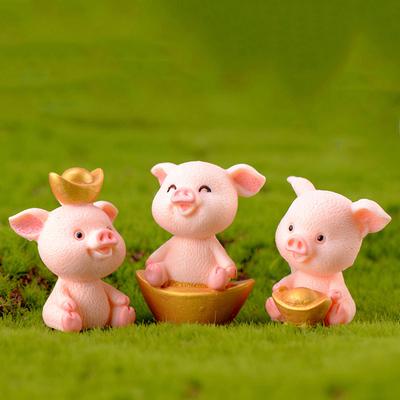 Миниатюрная фигурка Свинки Фортуны, сказочный сад, декор для кукольного домика, микропейзаж