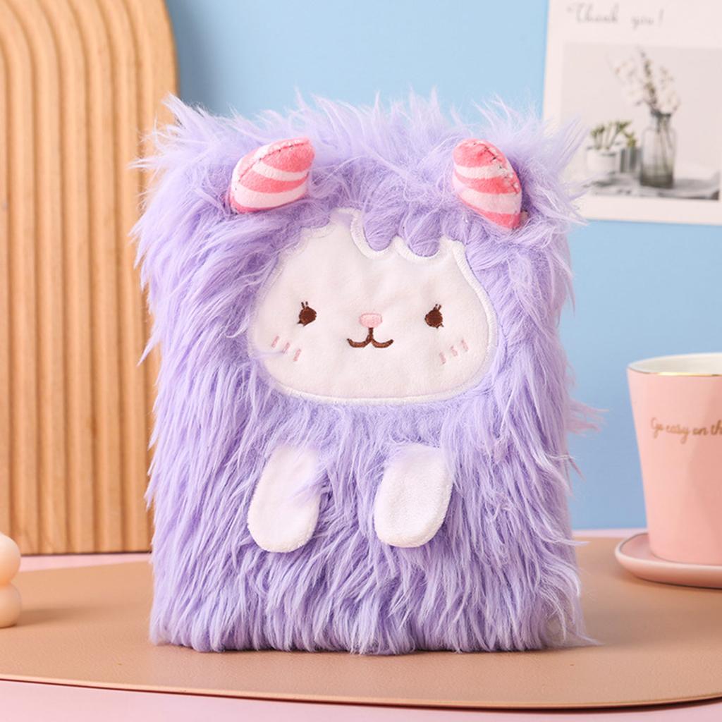 Плюшевый блокнот-дневник, милый мультяшный пушистый блокнот, 112 страниц, дневник, ежедневник, ручной счет, блокнот кавайный студент