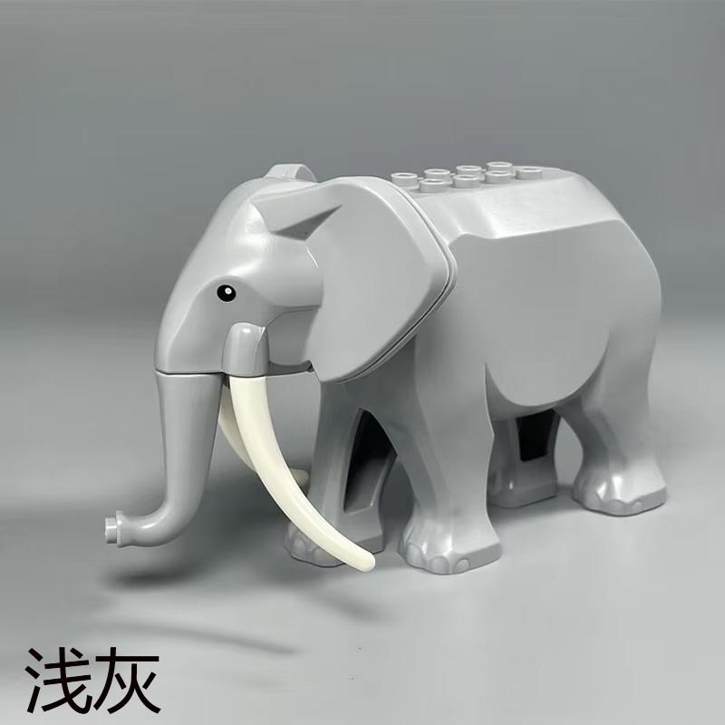 Конструктор MOC Животная Сцена Зоопарк Слоны Жирафы Шимпанзе Верблюды Козы Верблюд Попугаи Голубь Аксессуары Кубики Игрушки N09