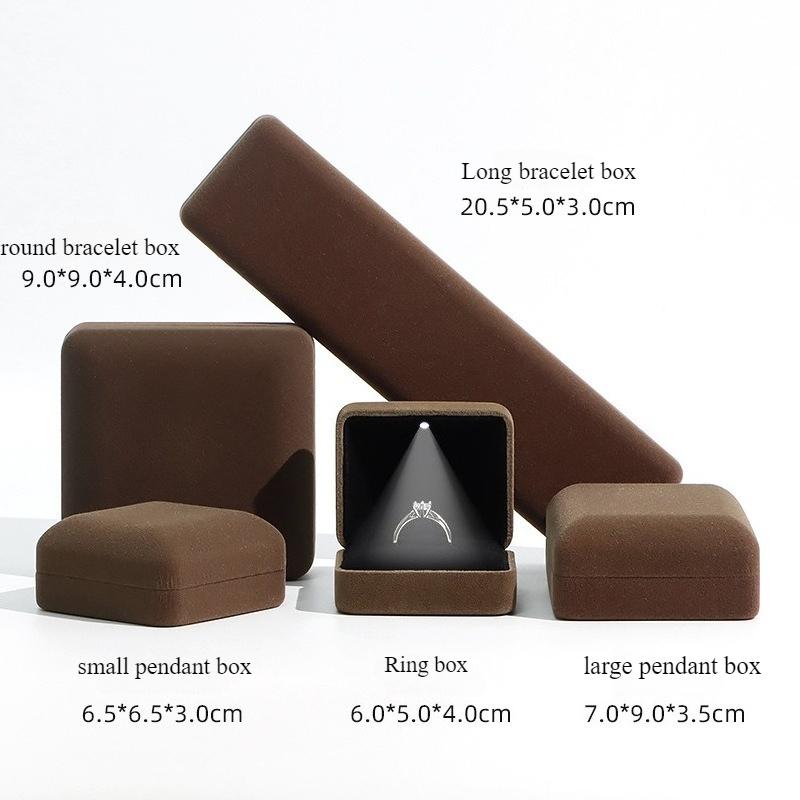 High end velvet iron box jewelry box, gold jewelry jade gift ring box, necklace bracelet jewelry packaging box