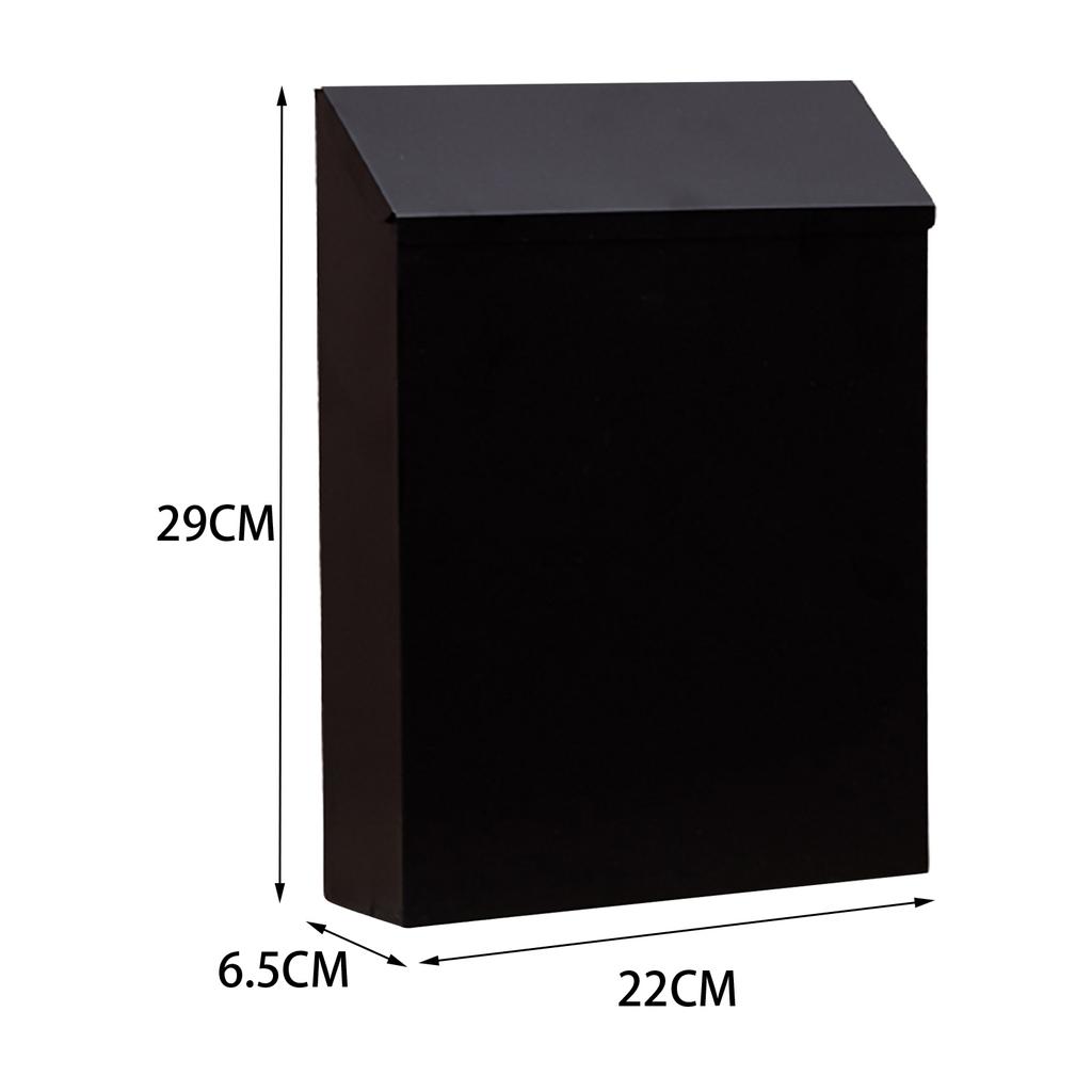 Wall Mounted Mailbox Modern Drop Box Newspaper Holder Box Decorative Letter Box Outdoor Porch Home Office Bathroom