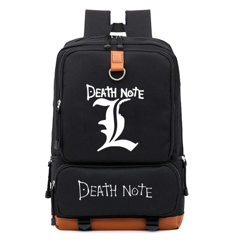 Death Note Anime Cosplay Backpack Teens Students Large Capacity School Travel Bag With Character Print