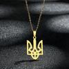 Kingdom Hearts Золотой Цвет Королевская Корона Трезубец Украина Кулон Модная Нержавеющая Сталь Цепочка Ожерелье для Женщин Мужчин Ювелирные Изделия Подарок