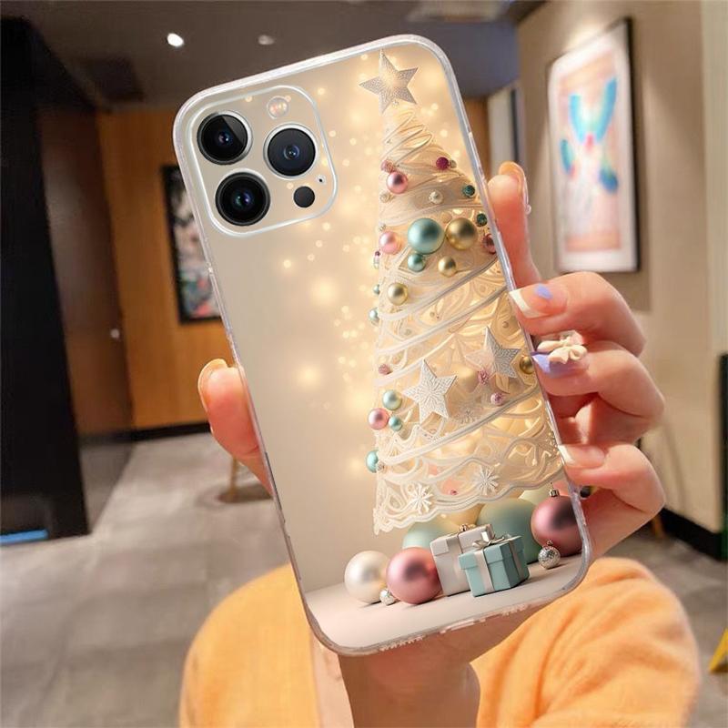 Phone Case For iphone 17 Pro Max 17 Air 16 15 14 13 Pro Max 15 16 Pro 15Plus Christmas Cat Tree
