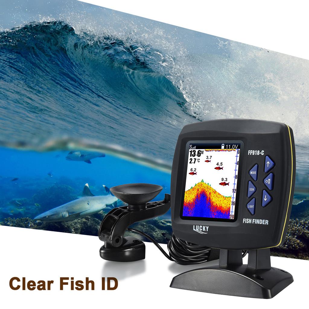 Fish Finder Wired Transducer Sensor Fishfinder 45 Degrees Underwater Fishing Camera Portable Fish Finder Waterproof