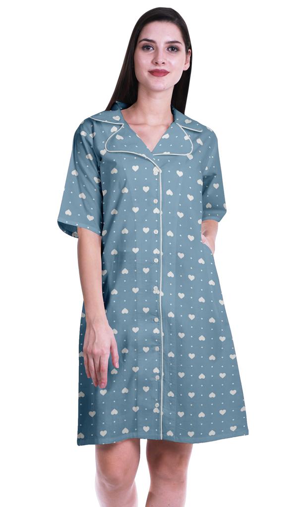 Moomaya Женская ночная рубашка для сна с принтом ночная рубашка-S-XXL