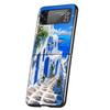 Greece In Summer Santorini Cover Phone Case For Samsung Galaxy Z Flip 7 6 5 4 3 5G Flip7 Flip6 Flip5 Flip4 Flip3 Black Fundas Sh
