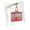 Cartoon Ski Gondola Home Sofa Car Waist Throw Pillowcase Skiing Gondola Lift Mountains Skiers Red