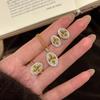 Французское ретро Премиум Подвеска-ирис Ожерелье Легкая роскошь Цветочные пусеты Серьги-гвоздики с бриллиантами Открытое кольцо