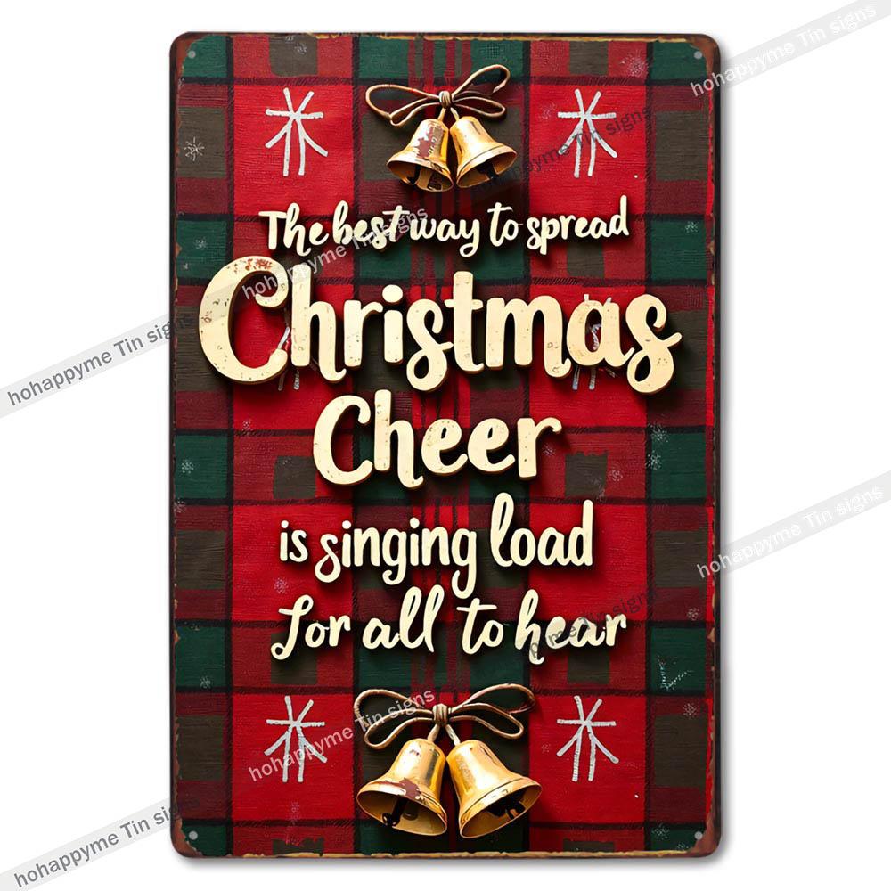 Retro Metal Signs Christmas Quotes Home Decor Wall Art Vintage Tin Plaques Family Holiday Decoration