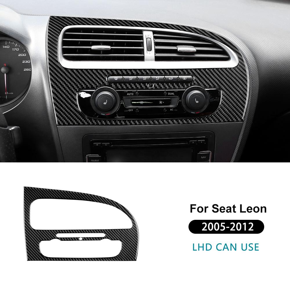Настоящая мягкая наклейка из углеродного волокна для Seat Leon 2005 2006 2007 2008 2009 2010 2011 2012 LHD RHD Автомобильные аксессуары для панели приборов и панели кондиционера