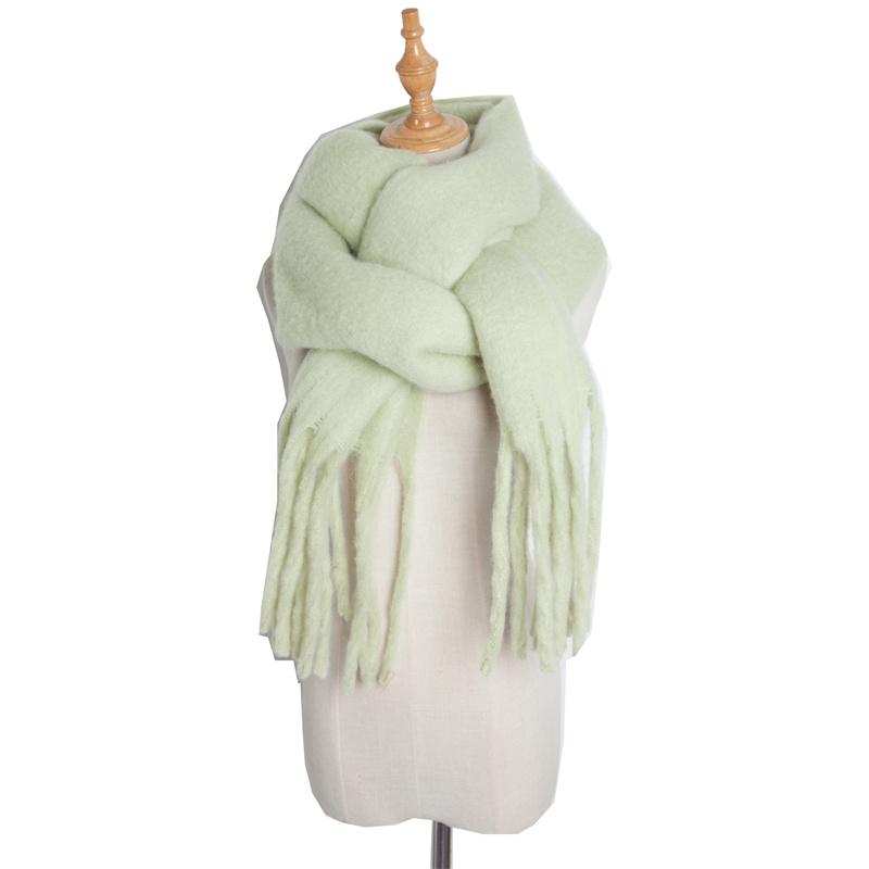Luxury Winter Scarf Women Solid Cashmere Shawl Soft Elegant Lady Poncho Chuncky Pashmina Bufanda Tassel Echarpe Winter Clothing