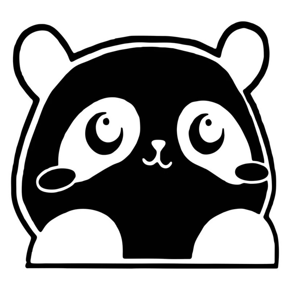 Vinyl Car 3D Panda Stickers Universal Simulation Panda Cars Decal  Car-Styling