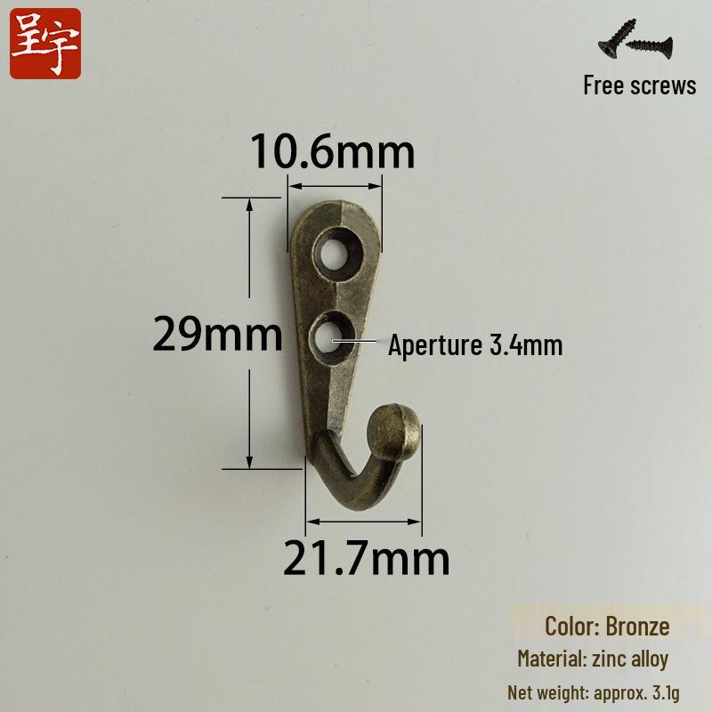 Decorative Small Hardware Hook for Coat & Hat