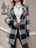 Women's Stylish Plaid Hooded Knitwear Top - Long Sleeve Elegant Autumn Sweater
