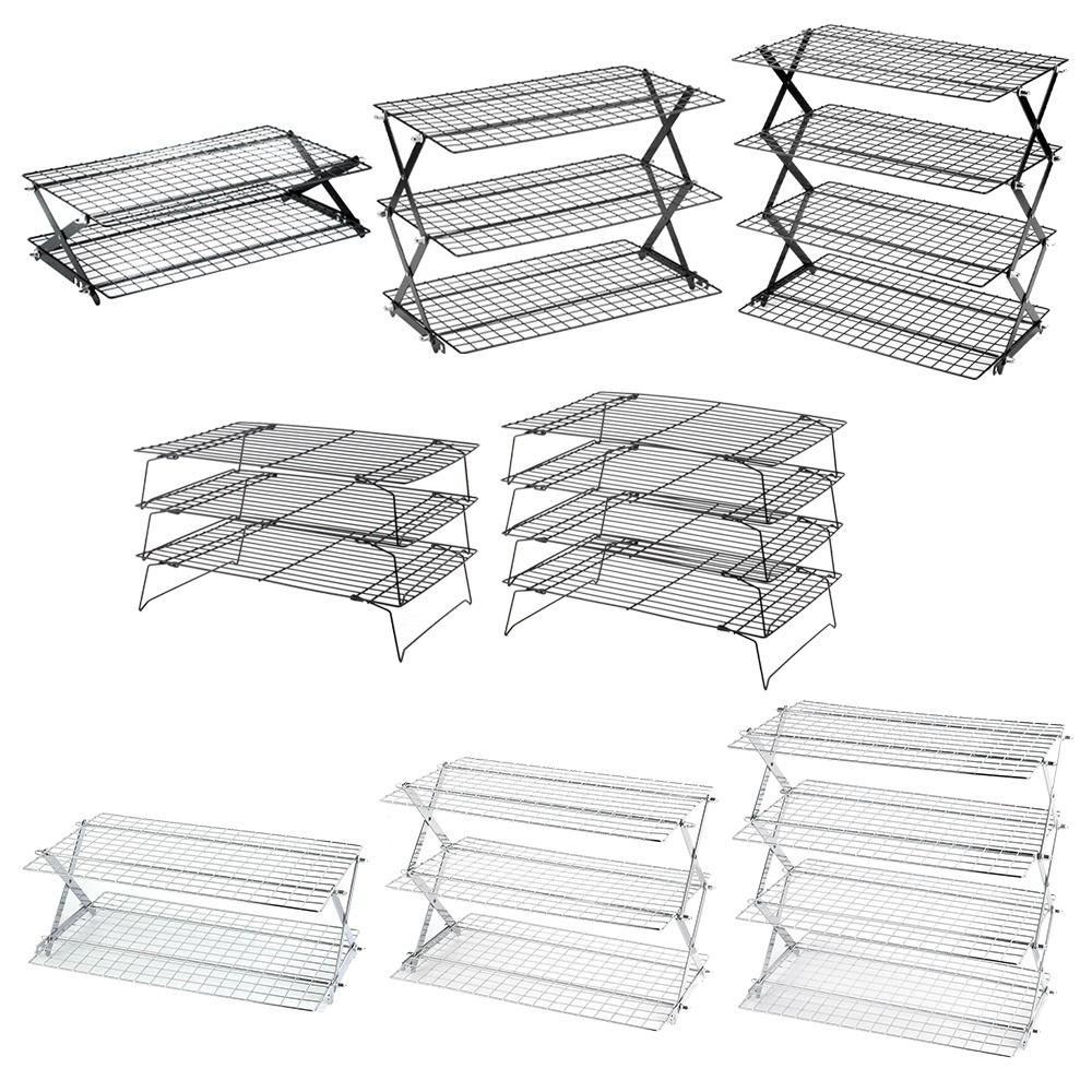 Stainless Steel Baking Cooling Tray Wire Grid Barbecue Shelf High Quality Grid Holder Oven Use
