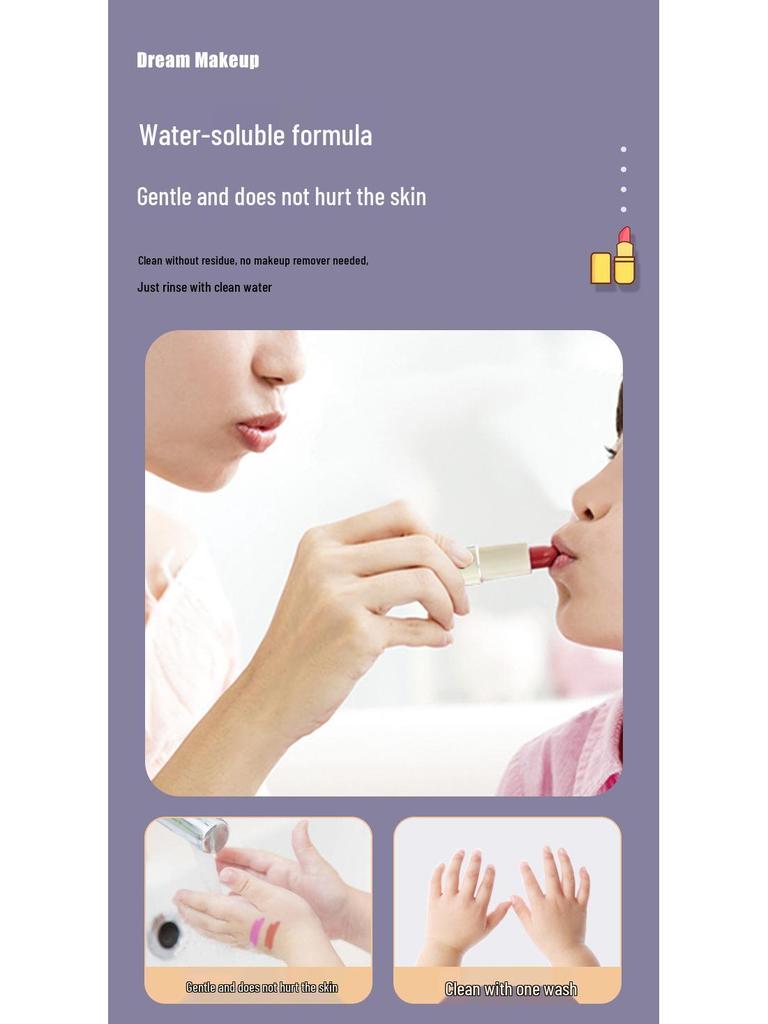 Детский моющийся набор для макияжа и лака для ногтей в подарочной коробке