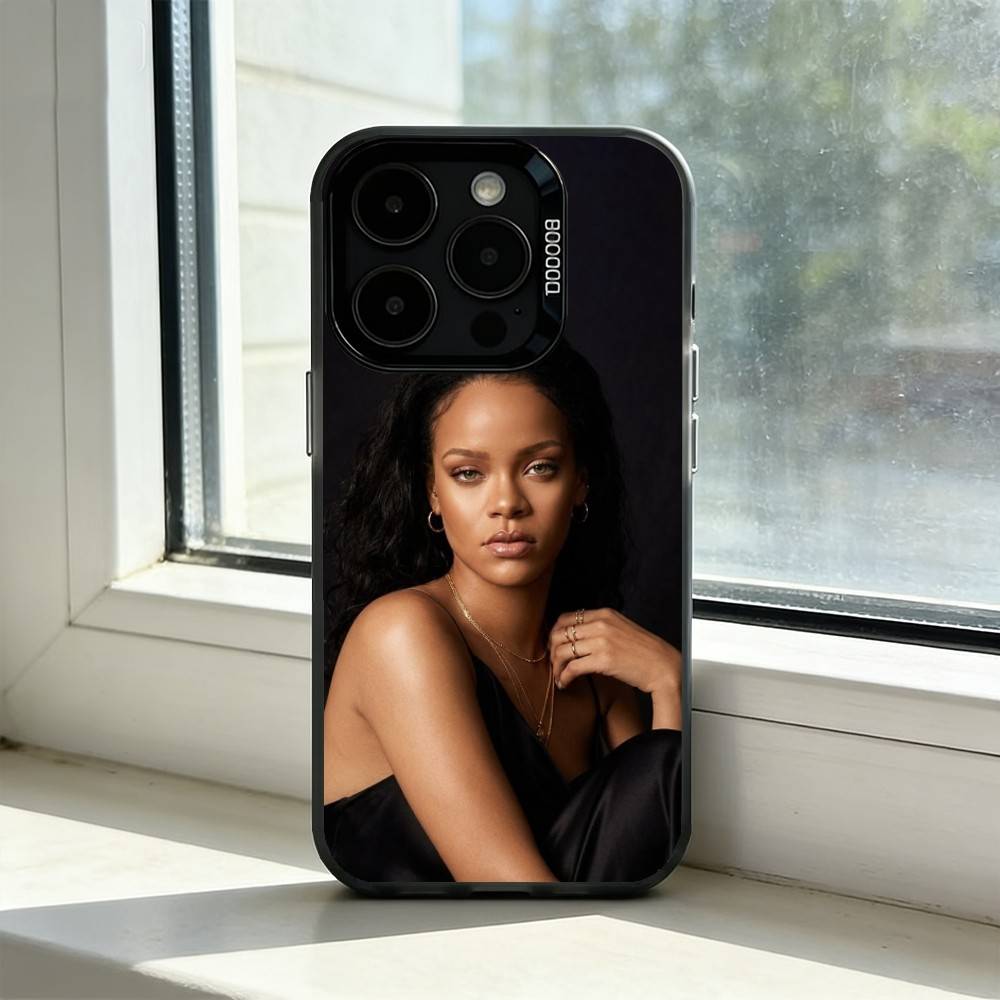 Горячий чехол для телефона S-певицы R-Rihanna для iPhone 17,16,15,14,13,12,11 Plus,Pro Max,XS,Красочный серебристый чехол для телефона Funda Cover