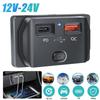 12V 24V PD Type C QC 3.0 USB Fast Charger Socket With Switch LED Light Power Outlet Quick Charge For Car Motorcycle RV Boat