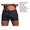 Men Summer Sports Shorts with Zipper Pocket Elastic Waist Drawstring Quick-Dry Shorts Solid Color Outdoor Workout Running Shorts