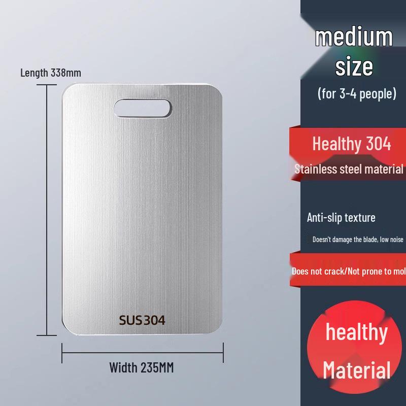 Большая антибактериальная разделочная доска - нержавеющая сталь 316, защита от плесени, утолщенная для кухонного использования
