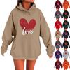 Women's Loose Comfortable Casual Fashionable Love Printed Long Sleeved Sweatshirt