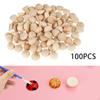 100 Pieces Unfinhed Half Wooden Beads Craft Wood for Tiered Tray Decor Toy