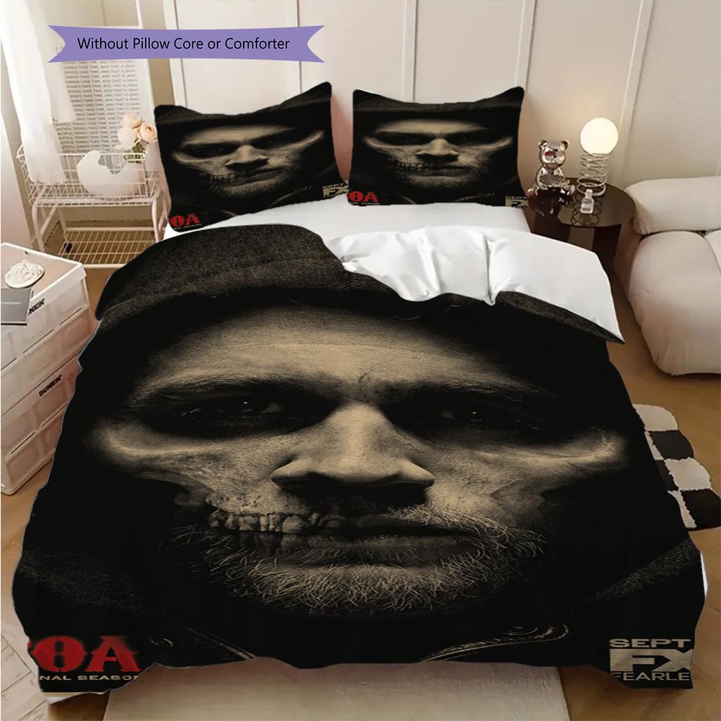 Skull Crossbones Dark Portrait Bedding 1 Duvet Cover 2 Pillowcase Without Core Duvet Cover And Pillowcase Christmas Birthday Gift