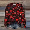 Women's Fashion Printed Long Sleeve Loose Round Neck Sweatshirt Top Fall