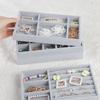 1pc Fashion Portable Velvet Jewelry Organizer Tray Ring Necklace Display Storage Box Earring Jewelry Showcase Drawer Storage