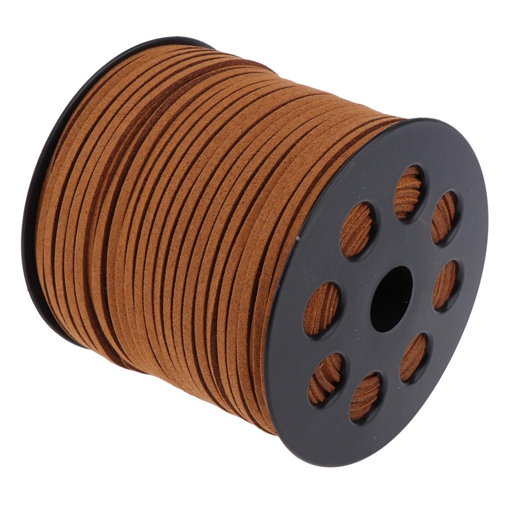 98 Yards 2.7mm Faux Suede Cord String Lace Beading Thread Black