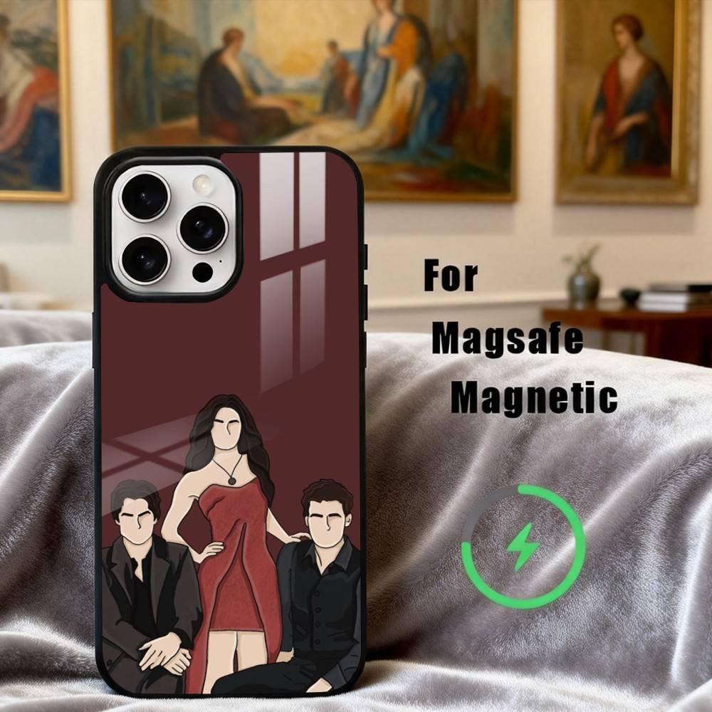 Драма мистическая Дневники вампира Чехол для телефона для iPhone 17,16,15,14,13,12,Plus,Pro,Max для Magsafe Магнитная беспроводная зарядка