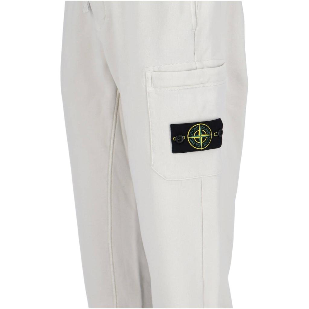 STONE ISLAND Брюки повседневные с манжетами на кулиске с логотипом Мужские брюки Бежевый K1S156200644S0051-V0095