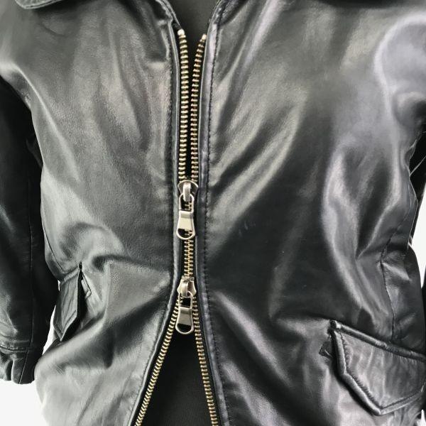 Куртка из овчины и кожи ягненка Urban Research с красной строчкой / Женская / F / Черная / Короткая длина(ИСПОЛЬЗОВАЛ)