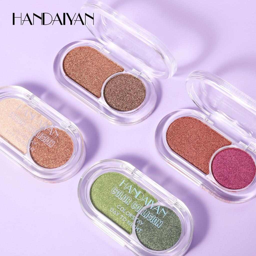 Two-color Powdered Eyeshadow Matte Brightening Water Light Pink Cream Cheek Thin Flashing Eyeshadow Waterproof Sexy Eye Makeup