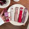Cherry Magnetic Strap For Apple Watch S10 9 8 7 6 5 Nylon Cute Bracelet Band For Iwatch 44 38 42 46mm 49mm 45 40 41 Accessories