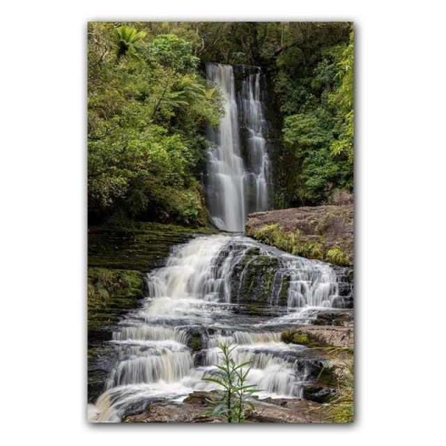 Пейзаж Картина Маслом Лес Водопад Река Красивая Природа Пейзажи Холст Картина Офис Коридор Украшение Дома Фреска Без Рамки