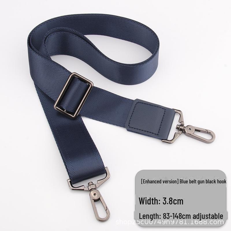 Мужской черный кожаный ремень через плечо для аксессуаров рюкзака и портфеля.