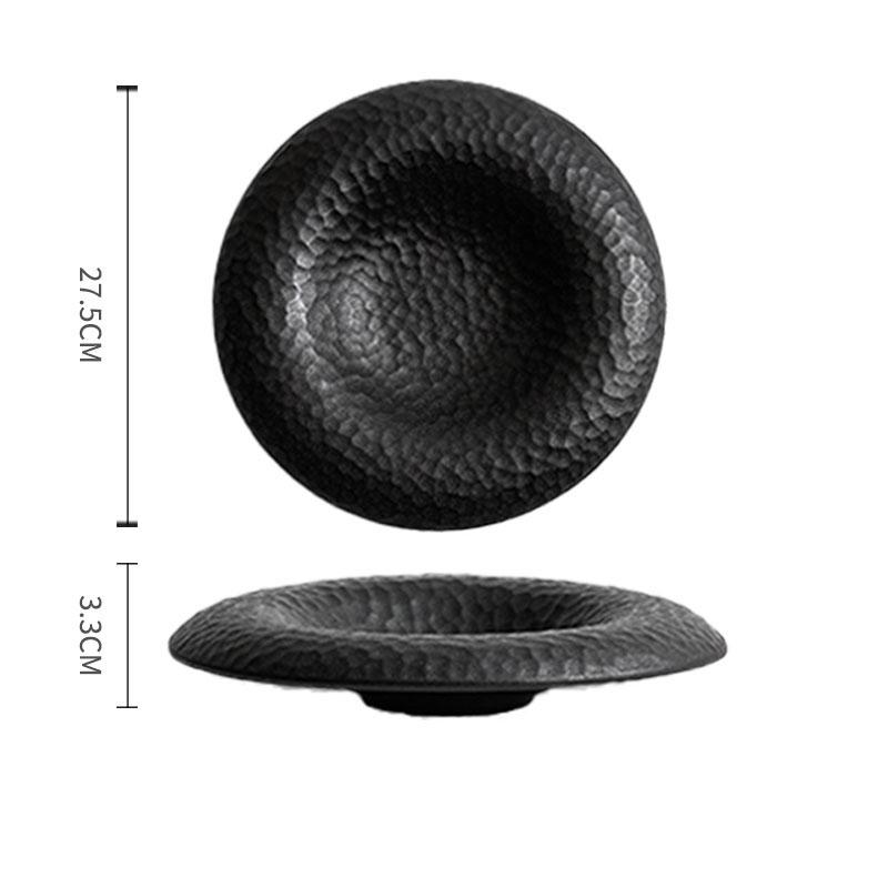 Однотонная креативная текстура Керамическая глубокая тарелка Десертная тарелка Салатная тарелка Тарелки для пасты Молекулярная кухня Специальная столовая посуда