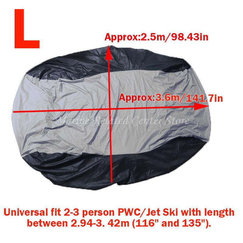600D Waterproof Motor Boat Cover L/XL For Yamaha WaveRunner EXR VX Cruiser For Sea Doo GTI Motorboat Jet Ski Trailerable Cover