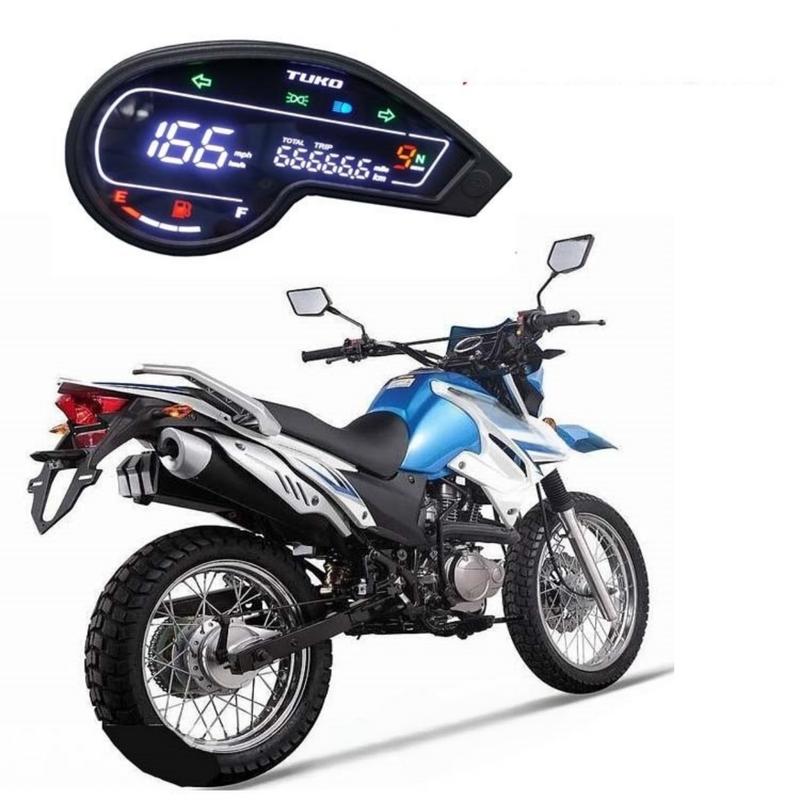 Для NXR150 Bros 2003-14 XTZ125 Цифровой ЖК-дисплей Спидометр Одометр Тахометр Мотоцикла