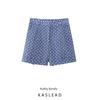 Kaslead Новое поступление Женская одежда Модный стиль Вышитые С высокой талией Повседневные Бермуды 8073057 420