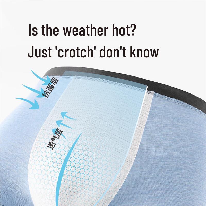 Мужские антибактериальные модальные трусы-боксеры 7A