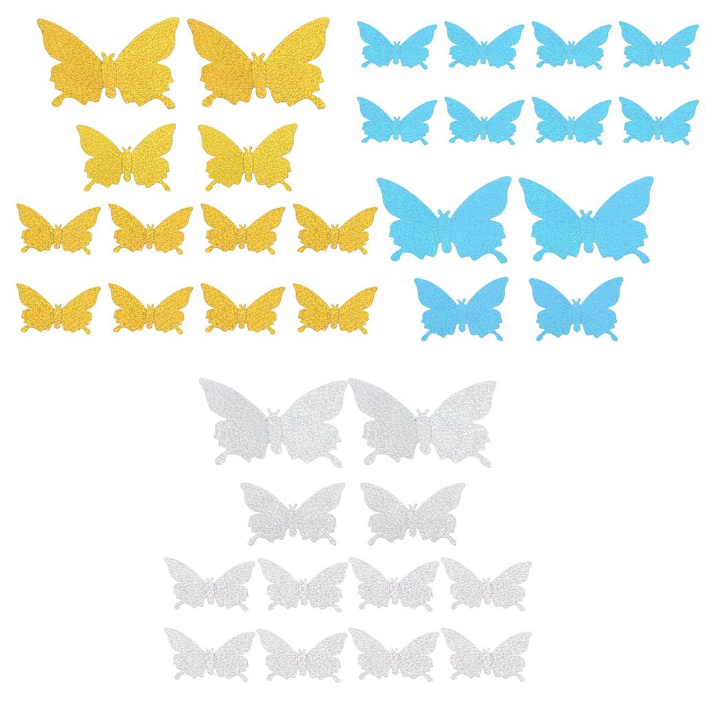 12Pcs/Set 3‑Dimensional Sticker Simulation Flash Wallpaper Living Room Wedding Wall Art for Home